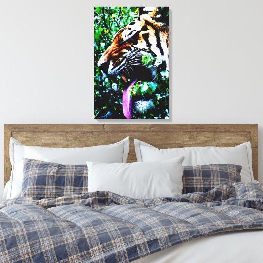 Amur Tiger 16x24 (40x60cm) waccnm Canvas Afdruk (Insitu (Slaapkamer))