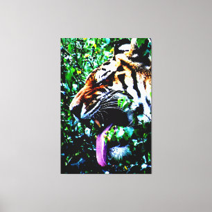 Amur Tiger 40x60 (100x150cm) met doek Canvas Afdruk