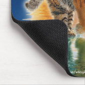 Amur Tiger Cub & Moon Fantasy Wildlife Mousepad Muismat (Hoek)