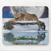 Amur Tiger Earth Day Wildlife Protection Mousepad Muismat (Voorkant)