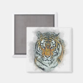 Amur Tiger Feline Wilde Cat Siberian Magneet (Voorkant / Achterkant)