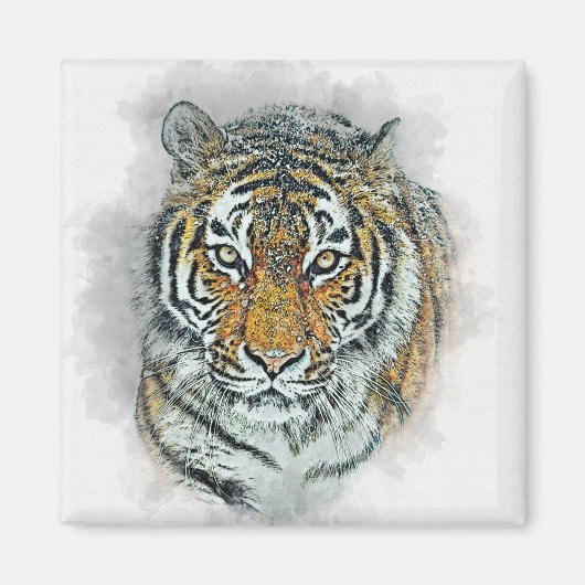 Amur Tiger Feline Wilde Cat Siberian Magneet (Voorkant)