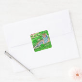 Amur Tiger in groen "Dit boek behoort tot" Sticker (Envelop)