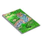 Amur Tiger in het groene notitieboek van de wervel (Rechterzijde)