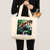 Amur Tiger jtcnm Grote Tote Bag (Voorkant (product))