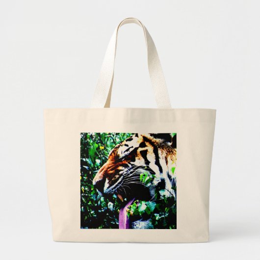 Amur Tiger jtcnm Grote Tote Bag (Voorkant)