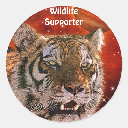 Amur Tiger & Jupiter Big Cat Fantasy Stickers (Voorkant)