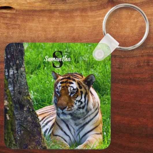 Amur Tiger Keyring Sleutelhanger (Achterkant)