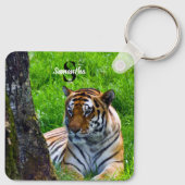 Amur Tiger Keyring Sleutelhanger (Achterkant)