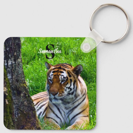 Amur Tiger Keyring Sleutelhanger (Achterkant)