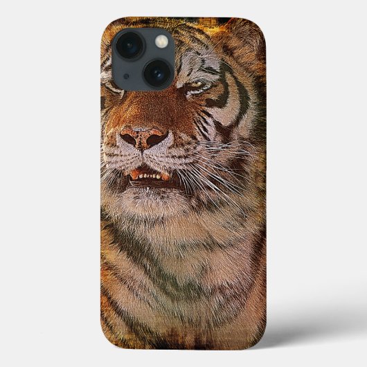 Amur Tiger Portrait Big Cat Wildlife Hoesje (Achterkant)