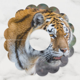 Amur Tiger Wijnglaslabel