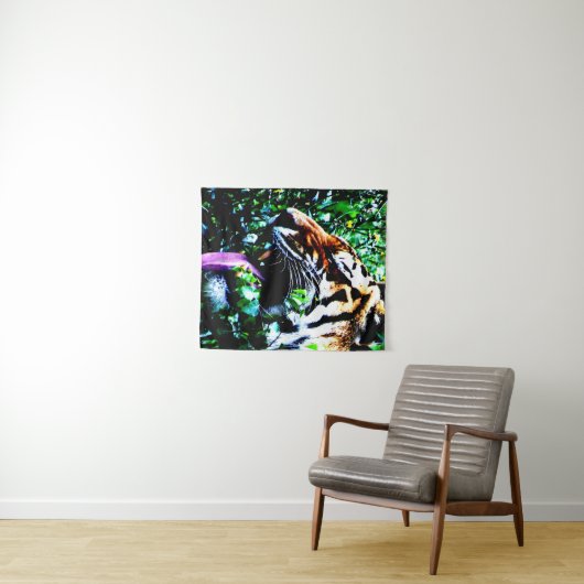 Amur Tiger wtcnm Wandkleed (In Situ (horizontaal))