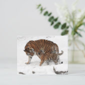 Amur tijger en Cub Briefkaart (Staand voorkant)