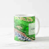 Amur Tijger op Groene Mok (Voorkant rechts)
