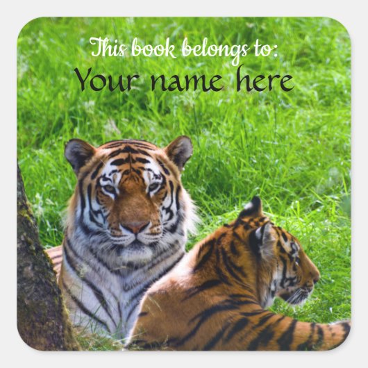 Amur Tijgers "Dit boek is van" Sticker (Voorkant)