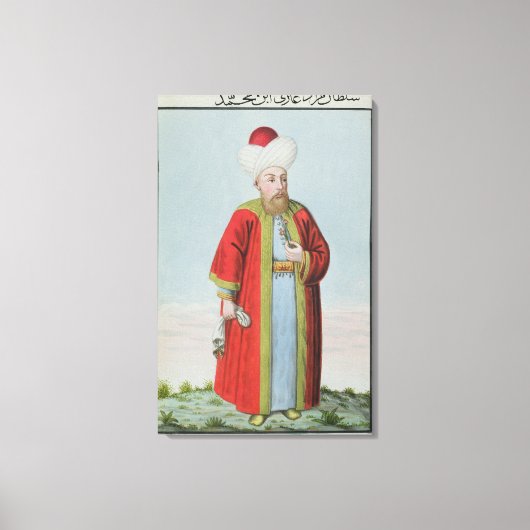 Amurath (Murad) II (1404-51) Sultan 1421-51, van Canvas Afdruk (Voorkant)