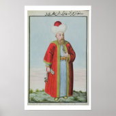 Amurath (Murad) II (1404-51) Sultan 1421-51, van Poster (Voorkant)