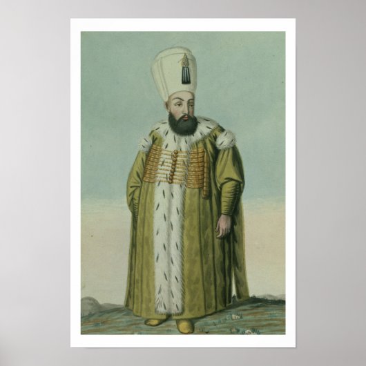 Amurath (Murad) III (1546-95) Sultan 1574-95, van Poster (Voorkant)