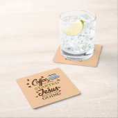 Amusant, Coffee laat me beginnen, Jezus houdt me.. Kartonnen Onderzetters (Insitu)