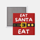 Amusant eet Santa Eat Magnet (Voorkant / Achterkant)