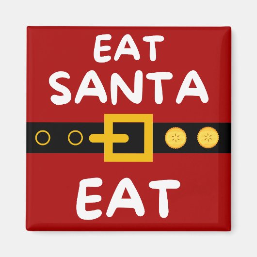Amusant eet Santa Eat Magnet (Voorkant)