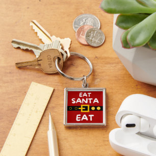 Amusant eet Santa Eat Sleutelhanger