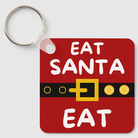 Amusant eet Santa Eat Sleutelhanger (Voorkant)