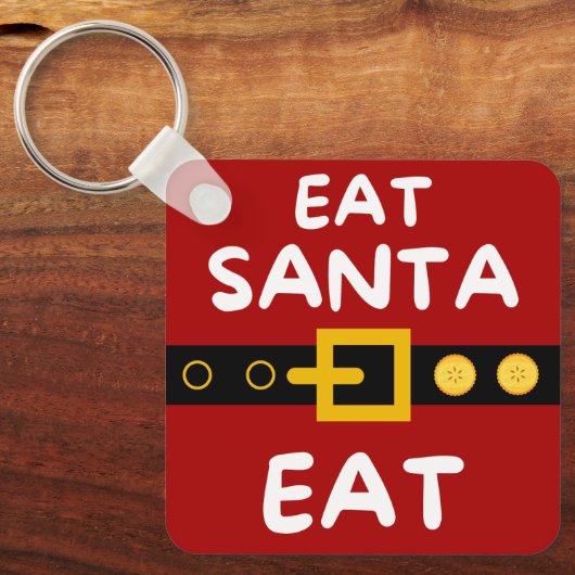 Amusant eet Santa Eat Sleutelhanger (Voorkant)