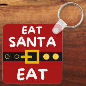 Amusant eet Santa Eat Sleutelhanger (Achterkant)