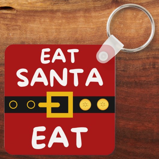 Amusant eet Santa Eat Sleutelhanger (Achterkant)