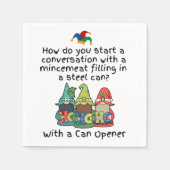 Amusant gehakt taart opening lijn grap servet (Voorkant)