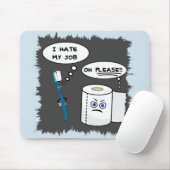Amusant: Ik haat mijn job Mousepad Muismat (Met muis)