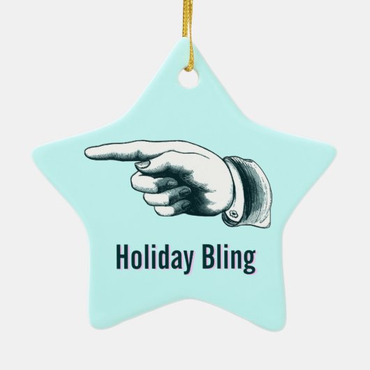 Amusant kerstboomOrnament Keramisch Ornament (Achterkant)