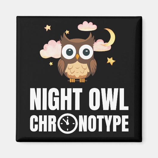Amusant Night Owl Chronotype Magneet (Voorkant)