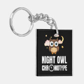 Amusant Night Owl Chronotype Sleutelhanger (Voorkant Links)