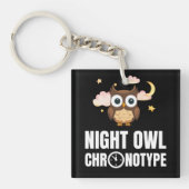 Amusant Night Owl Chronotype Sleutelhanger (Voorkant)