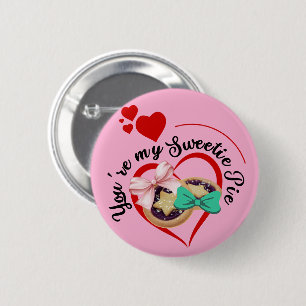 Amusant You're My (Mince) Pie Sweetie Ronde Button 5,7 Cm
