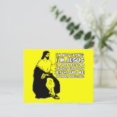 Amusante atheïst briefkaart (Staand voorkant)