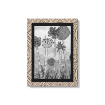 Amusante Bloemen en Stelen Zwart-Wit
