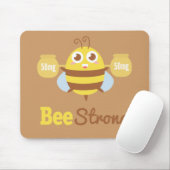 Amusante Cartoon: Cute bee houdpotten Muismat (Met muis)