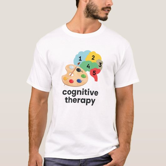 Amusante Cognitieve Therapie - Schilderen op numme T-shirt (Voorkant)