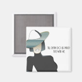 Amusante echtscheiding Quote Art Deco Lady Magnet (Voorkant / Achterkant)