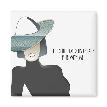 Amusante echtscheiding Quote Art Deco Lady Magnet