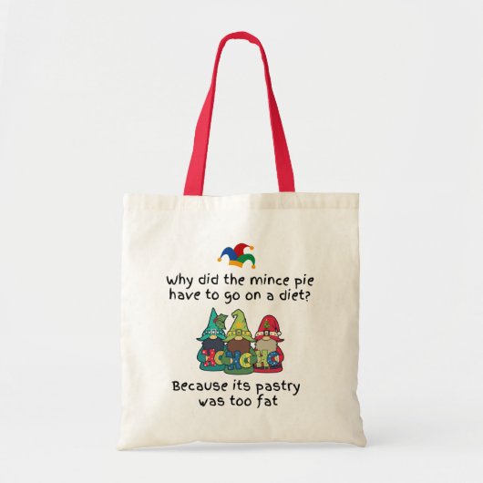 Amusante Fat Mince Pie Joke Tote Bag (Voorkant)