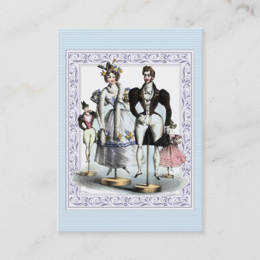 Amusante  Franse Mode Dolls Visitekaartje (Voorkant)