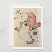 Amusante, grillige waterverf. kaart (Voorkant)