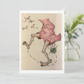 Amusante, grillige waterverf. kaart (Staand voorkant)