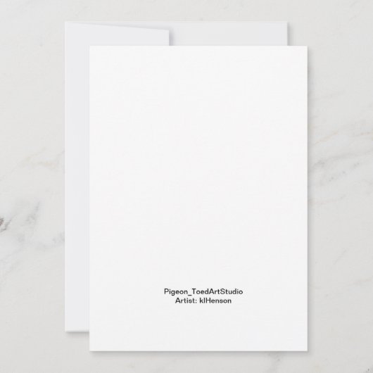 Amusante, grillige waterverf. kaart (Achterkant)