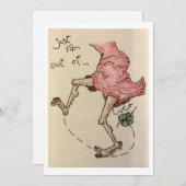 Amusante, grillige waterverf. kaart (Voorkant / Achterkant)